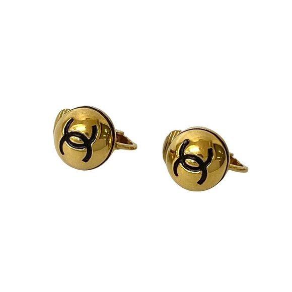 CHANEL Coco Mark Motif GP Earrings/Ear Cuff Accessories Gold 3302l - Picture 1 of 4